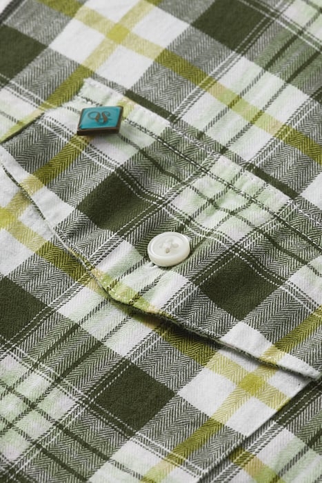 LIGHTWEIGHT FLANNEL CHECK SHIRT GREEN CHECK 8