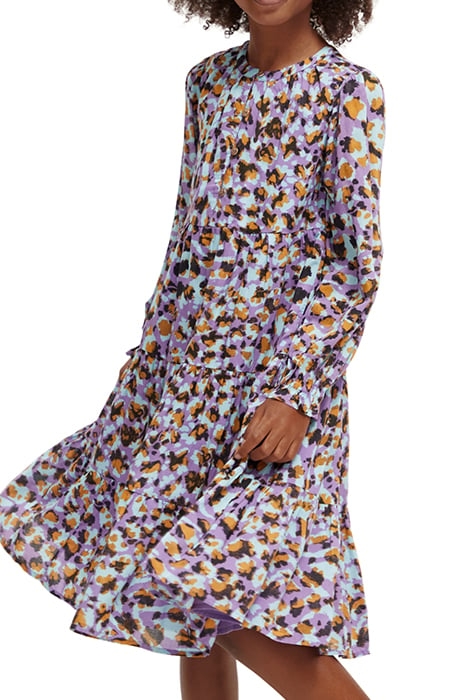 ALL-OVER PRINTED LEOPARD PANEL DRESS FLORAL LEOPARD 7