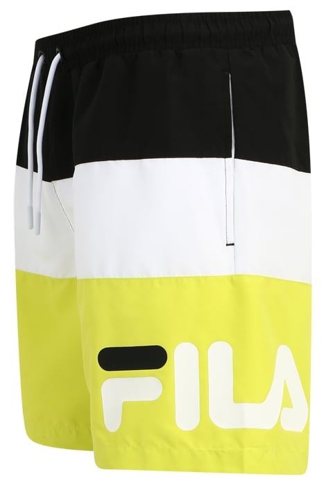 SIMBABWE BLOCKED BEACH SHORTS BLACK-BRIGHT WHITE-EVENING PRI 7