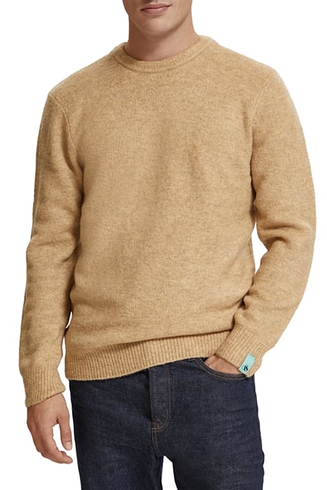 REGULAR FIT SOFTY-KNIT MELANGE PULL CAMEL 1