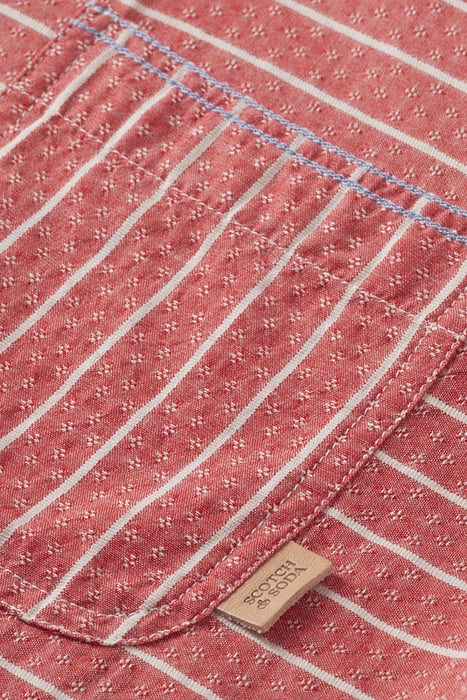 YARN DYED STRIPE SHIRT AMP RED STRIPE 8