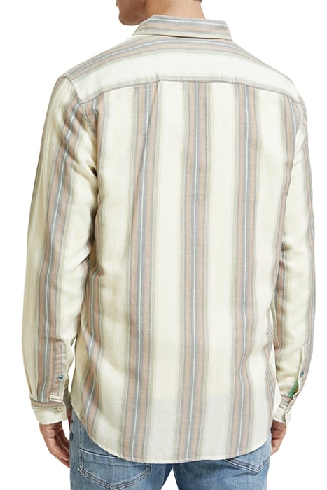 LIGHTWEIGHT HERRINGBONE SHADOW CHECK-STRIPE CAMEL STRIPE 2