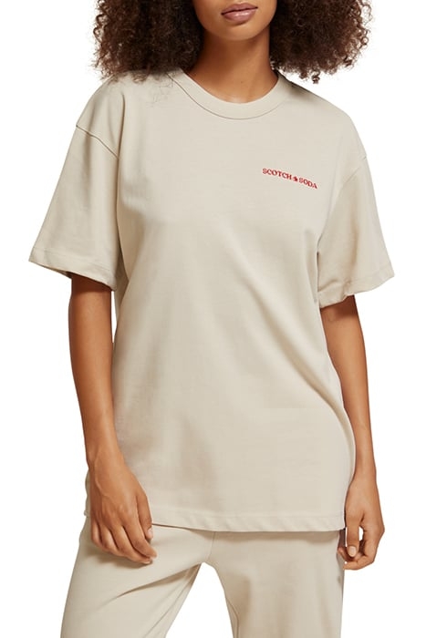 UNISEX ORGANIC COTTON CREWNECK T-SHIRT STONE 1