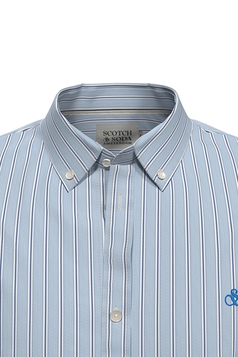 ESSENTIAL POPLIN STRIPE SHIRT LIGHT BLUE STRIPE 4