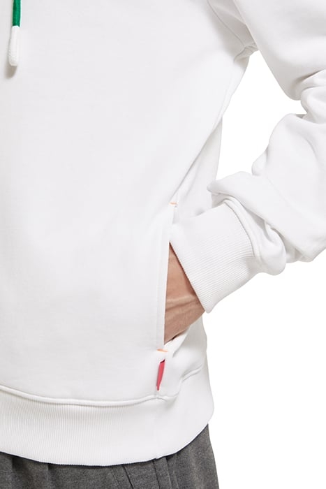 REGULAR FIT ARTWORK HOODIE IN ORGANIC COTTON WHITE 7