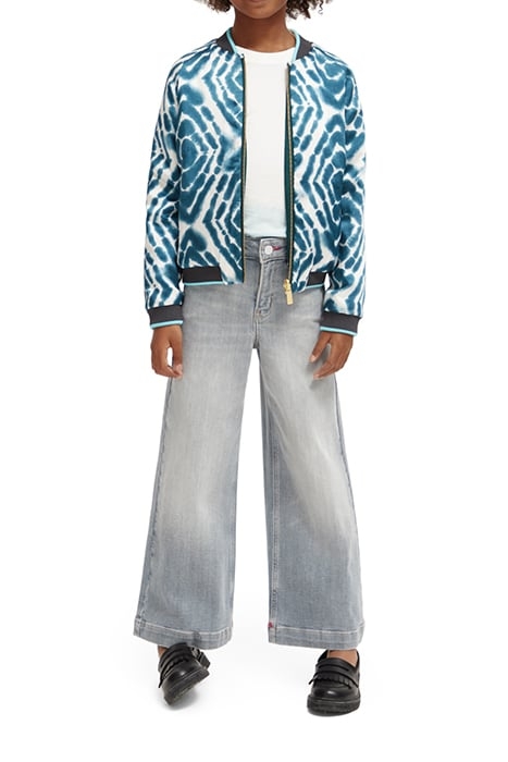 REVERSIBLE BOMBER JACKET DISCO TIE DYE BOTTLE GREEN 3