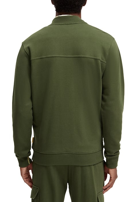 BUTTON DOWN TEXTURE SWEATSHIRT FIELD GREEN 2