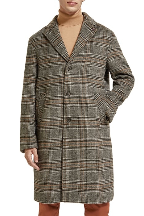 HAIRY BOUCLE OVERCOAT MULTI GREY CHECK 1