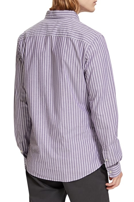 ESSENTIAL POPLIN STRIPE SHIRT LAVANDER/ VIOLET DREAM STRIPE 2