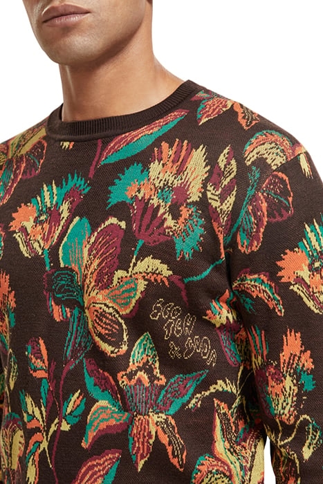 REGULAR FIT CREW NECK MERINO JAQUARD IN ORGANIC COTTON WILDF 6