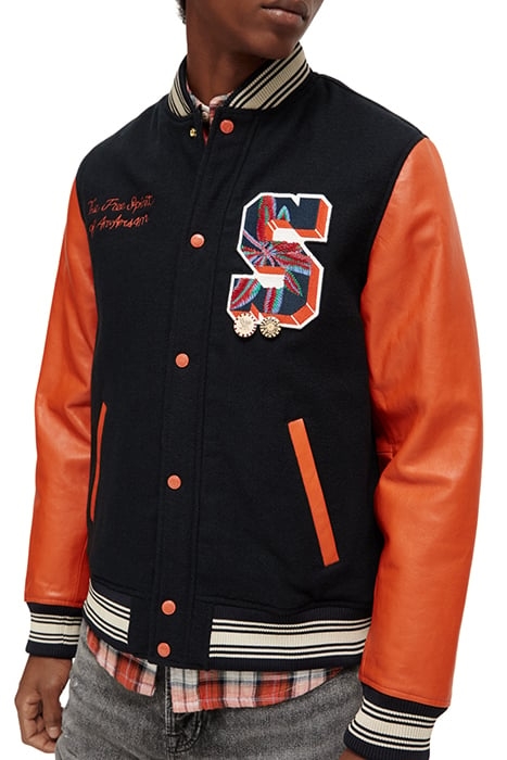 LEATHER COLLEGE BOMBER NIGHT 8