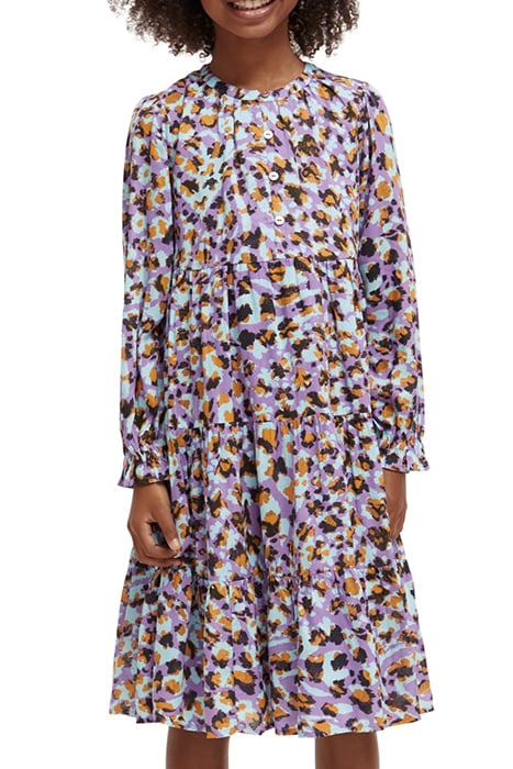 ALL-OVER PRINTED LEOPARD PANEL DRESS FLORAL LEOPARD 1
