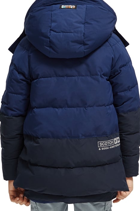 MID-LENGTH WATER REPELLENT PADDED JACKET NAVY 2