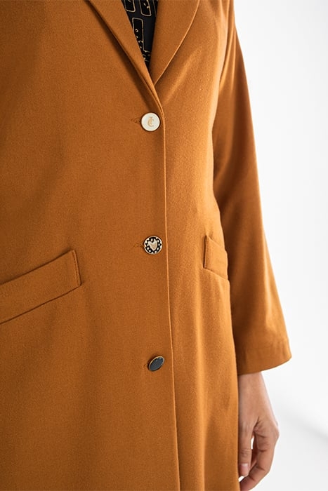 I.CODE FAWN TRENCH COAT WITH DECORATIVE BUTTONS 7