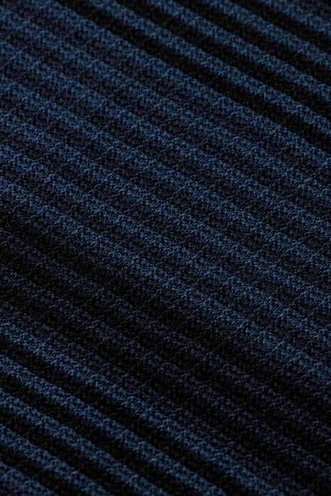 STRUCTURE KNITTED POLO BLUE STRIPE 7