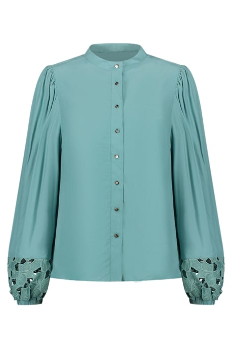 SOLIN BLOUSE TURQUOISE BLUE 1
