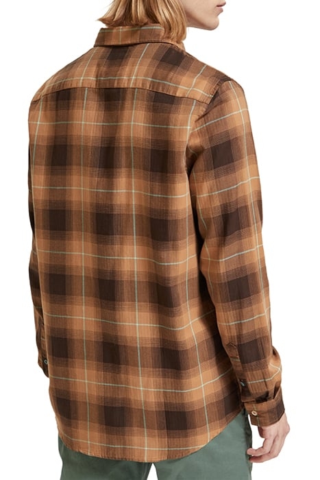 LIGHTWEIGHT HERRINGBONE SHADOW CHECK-STRIPE TOFFEE CHECK 2