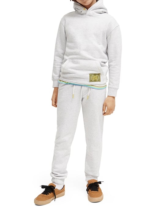 BANDANA LABEL SWEATPANTS IN ORGANIC COTTON GREY MELANGE 3