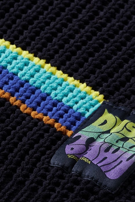 YARN-DYED STRIPE CHENILLE PULLOVER COLOURFUL STRIPE 7