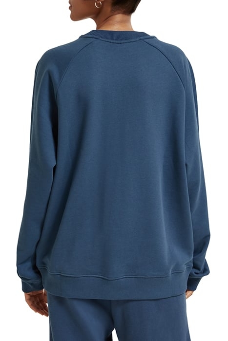 UNISEX ORGANIC CREWNECK SWEATSHIRT STORM BLUE 2