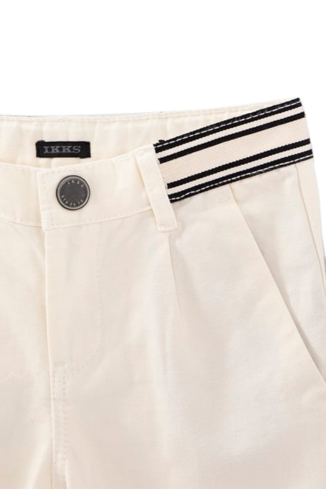 BOY'S ECRU BERMUDA SHORTS WITH STRIPED WAISTBAND 4