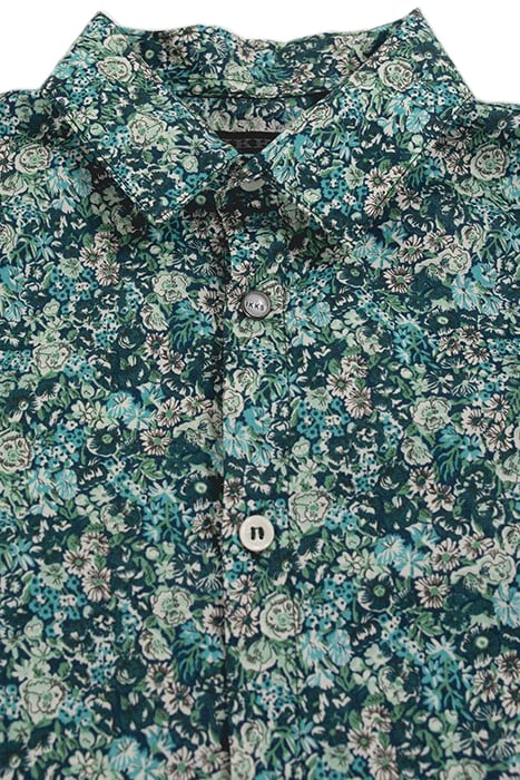 BOYS’ TURQUOISE FLOWERY LIBERTY FABRIC SHIRT 3