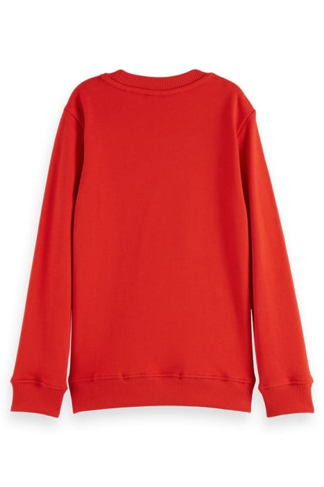 REGULAR FIT LOGO SWEATSHIRT IN ORGANIC COTTON RADIO RED 5