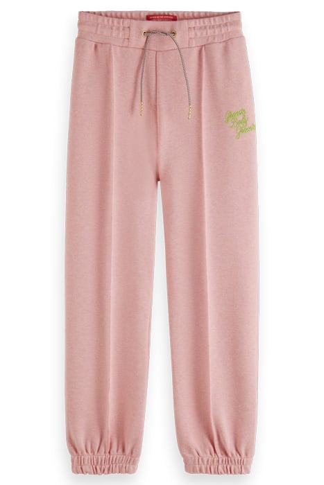RELAXED-FIT CUFFED SWEATPANTS PINK MELANGE 1
