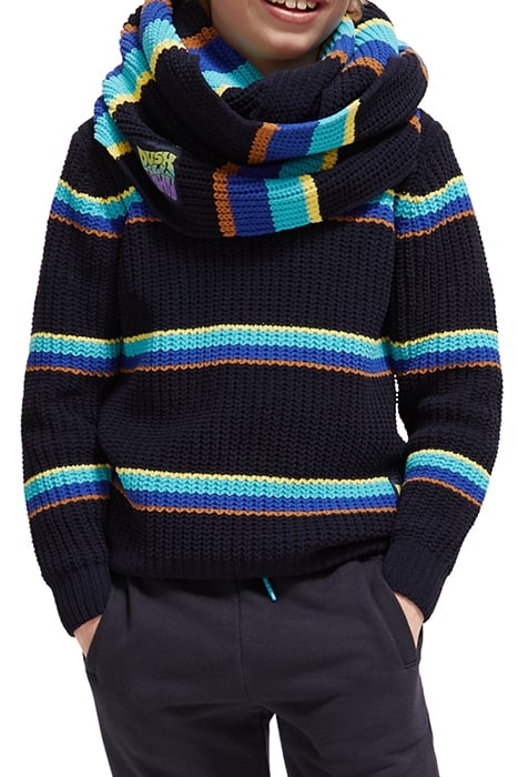 COLOURFUL TUNNEL SCARF COLOURFUL STRIPE 2