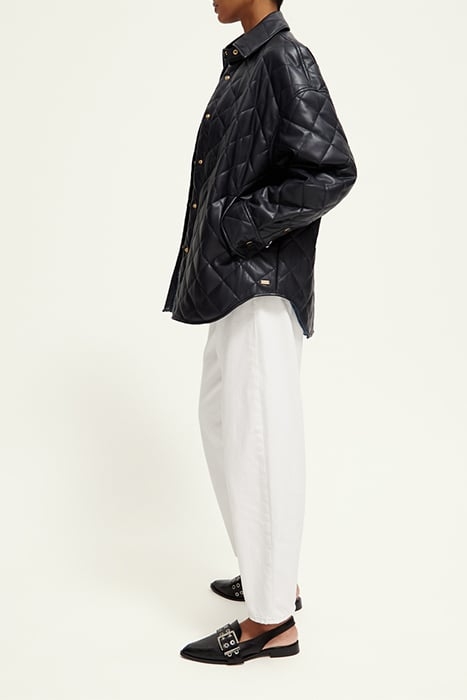 FAUX LEATHER QUILTED SHIRT JACKET NIGHT 6