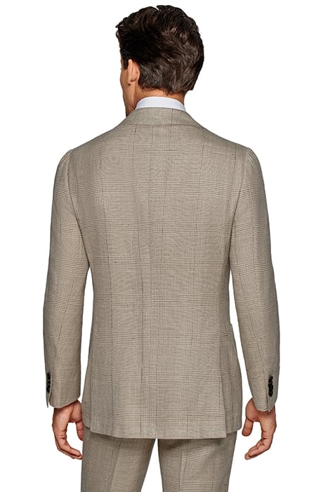 LIGHT BROWN CHECKED TAILORED FIT HAVANA SUIT 4