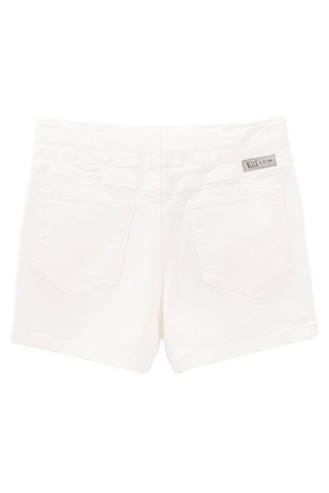 GIRLS’ WHITE HIGH-WAIST SLIM SHORTS 3