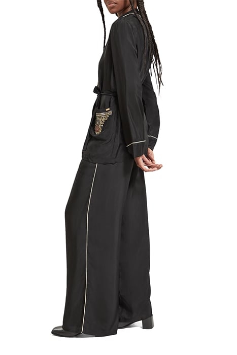 EMBROIDERED OCCASION PYJAMA BLAZER EVENING BLACK 4