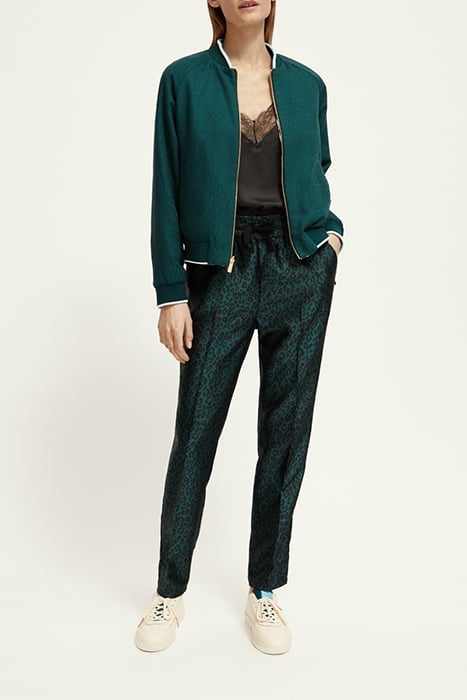 MAIA - MID RISE TAPERED LEG LEOPARD JACQUARD JOGGER CREATURE 3