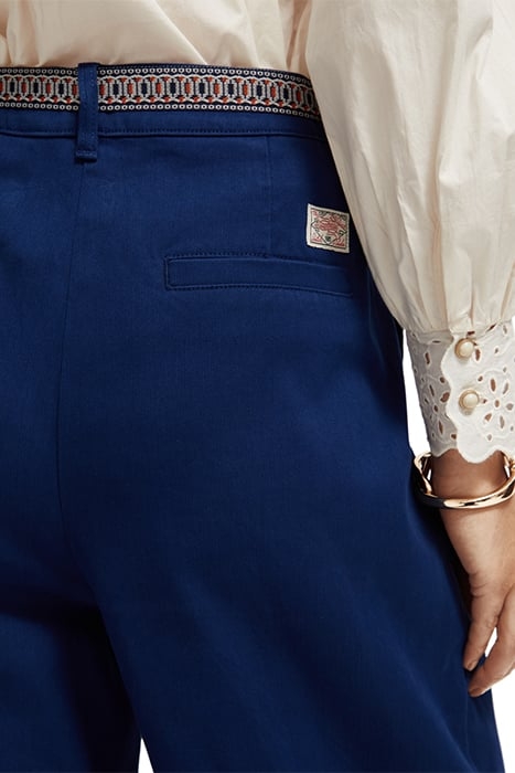 ROSE - PLEATED HIGH RISE WIDE LEG WORKWEAR PANTS MARINE 8