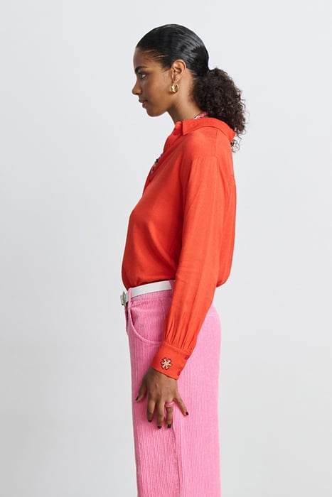 BLOUSE - MILLY PHOENIX RED 6