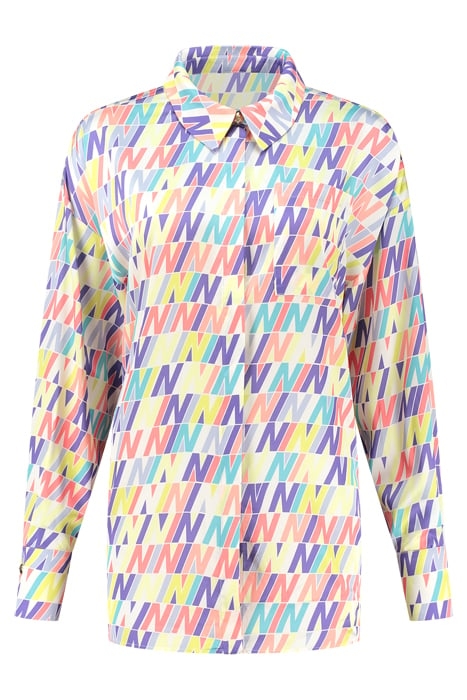 SUKI BLOUSE BLUE LAGOON/STAR WHITE 1