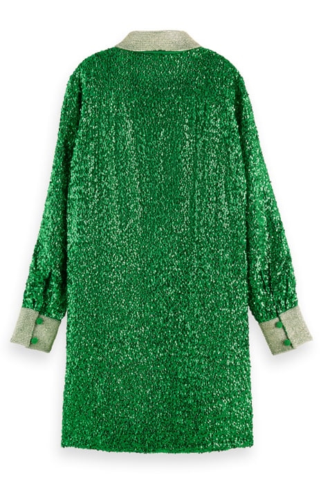 SEQUIN MINI DRESS GREEN LIGHT 5