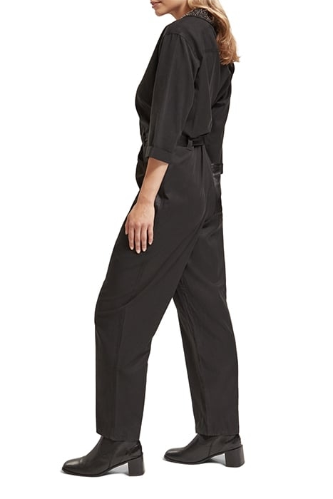 BEADED COLLAR JUMPSUIT EVENING BLACK 6