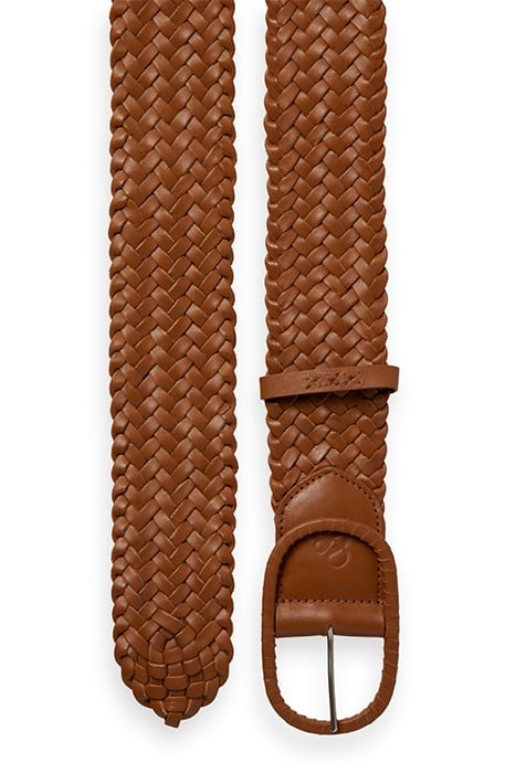 BRAIDED WAIST BELT TAN 4
