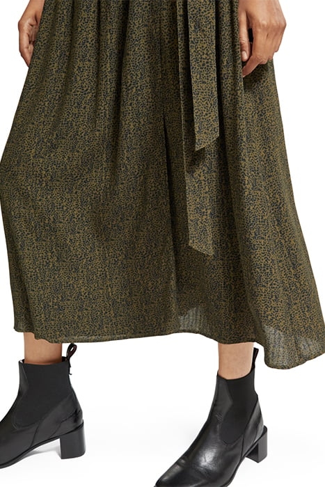 MIDI WRAP DRESS LEOPARD SPOT GREEN 7