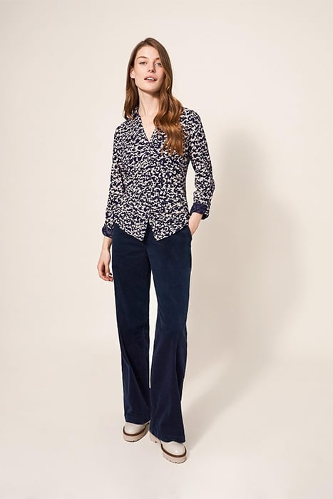 BELLE CORD WIDE LEG DARK NAVY 3