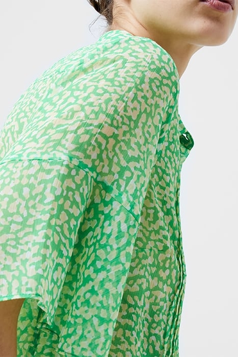 CADIE PINTUCK TOP POISE GREEN 4