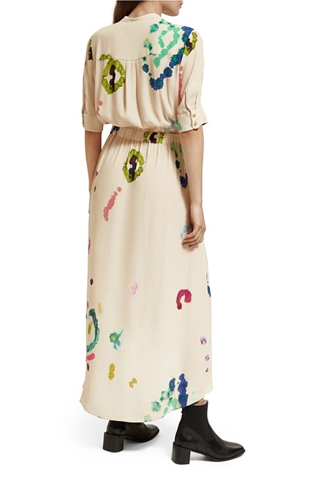 MIDI DRESS WITH HIGH LOW HEM GALAXY DYE SOFT ICE 2