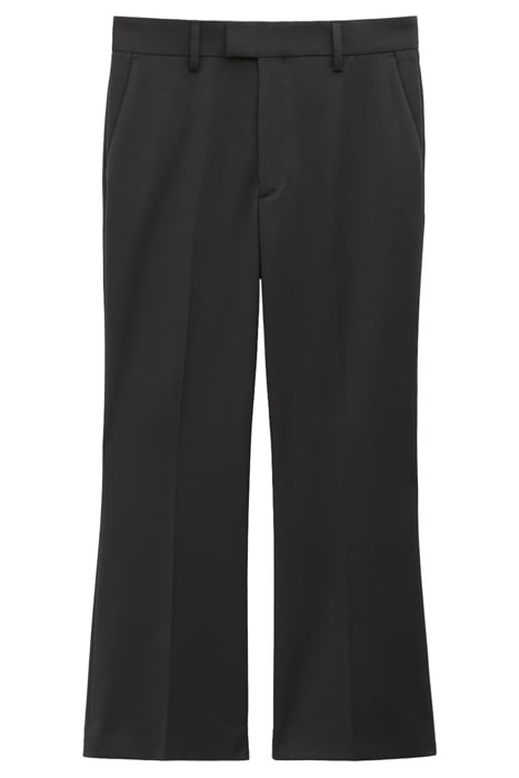 CROPPED KICK FLARE TROUSERS BLACK 1