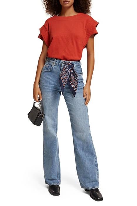 ARMHOLE DETAIL LOOSE FIT T-SHIRT KETCHUP 3