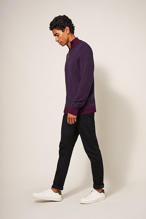 NEWPORT JACQUARD FUNNEL MID PLUM 4