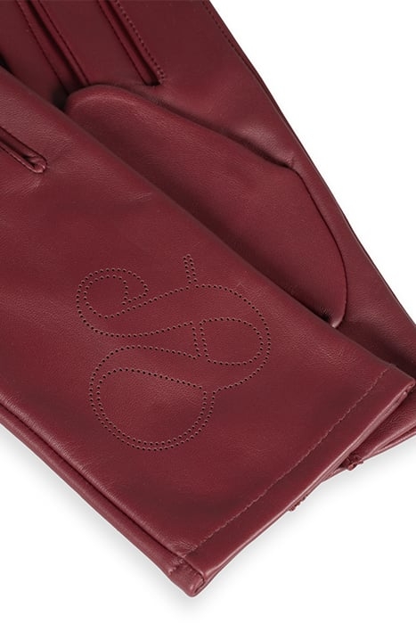 PERFORATED LOGO GLOVES BORDEAUX 4