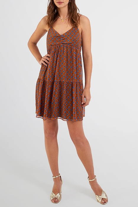 BLACK STRAPLESS LEAF PRINT DRESS 3