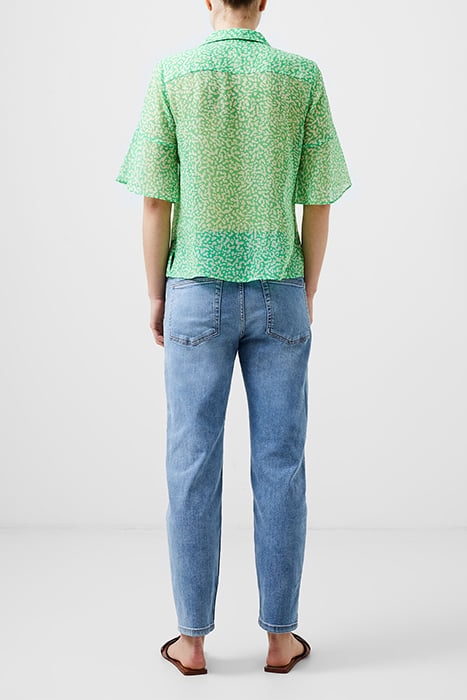 CADIE PINTUCK TOP POISE GREEN 3